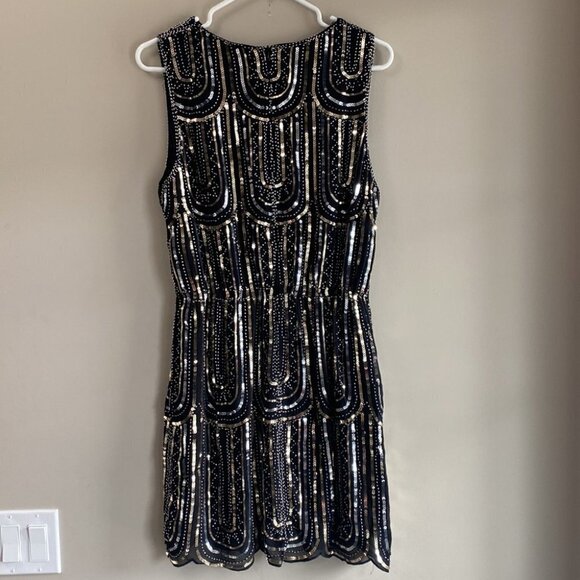 Black Bohemian Sequinned Dress - Picture 3 of 9